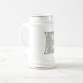 KRW - B - Keltisches Monogramm Stein Bierglas (Vorderseite Links)