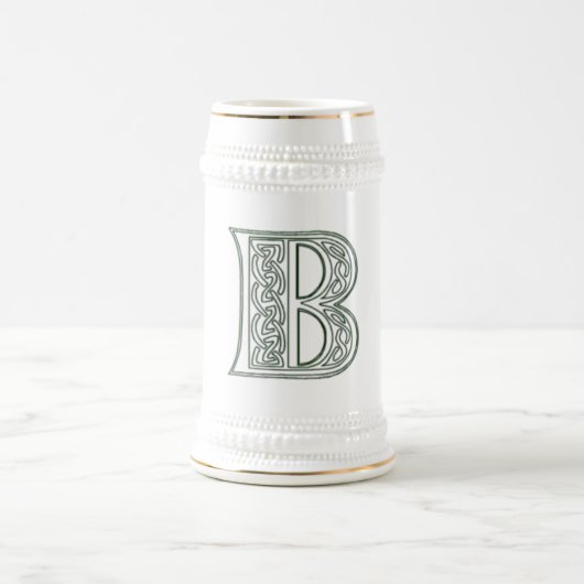 KRW - B - Keltisches Monogramm Stein Bierglas (Mittel)