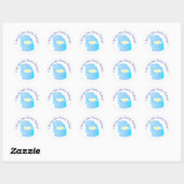 KRW Blue I saß auf dem Potty Training Rewards Runder Aufkleber (Blatt)