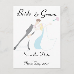 KRW Bridge & Groom Save the Date Postkarte