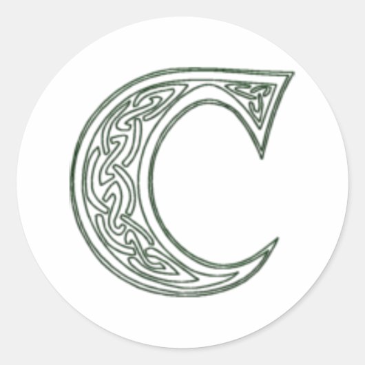 KRW - C - keltisches Monogramm - Siegel Runder Aufkleber (Vorderseite)