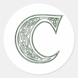 KRW - C - keltisches Monogramm - Siegel Runder Aufkleber