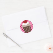 KRW Chocolate Cherry Cupcake Runder Aufkleber (Umschlag)