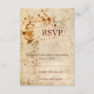 KRW Corinthians Liebe ist: Wedding RSVP Ecru Karte