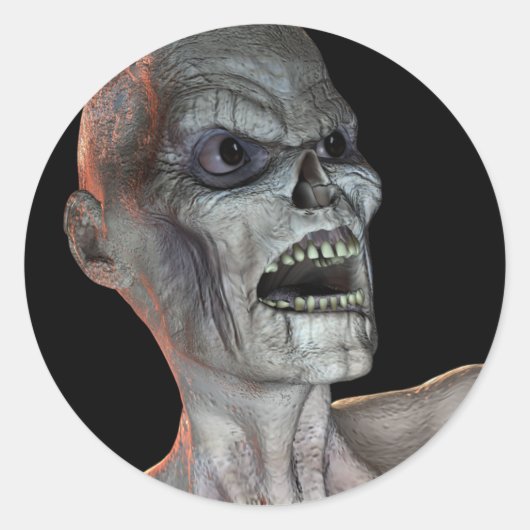 KRW Creepy Zombie Halloween Sticker (Vorderseite)