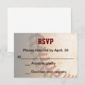 KRW Custom Baseball Bar Mitzvah RSVP Card Karte (Vorne/Hinten)