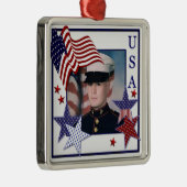 KRW Custom Foto Patriotic USA Flag Ornament (Rechts)