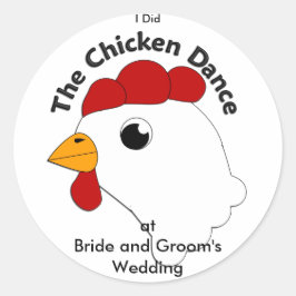 KRW Custom Funny Chicken Dance Wedding Runder Aufkleber