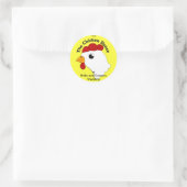KRW Custom Funny Chicken Dance Wedding Runder Aufkleber (Tasche)