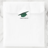KRW Custom Green Graduation Cap Runder Aufkleber (Tasche)