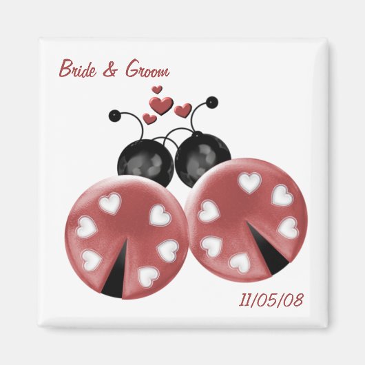 KRW Custom Liebe Bugs Gastgeschenk Hochzeit Magnet (Vorne)