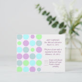 KRW Custom Modern Spots Bat Mitzvah Response Card RSVP Karte (Stehend Vorderseite)