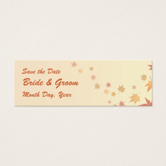 KRW Custom Save the Date Herbstlaubs Wedding (Vorderseite)