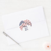 KRW Custom Text American Flag Stickers (Umschlag)