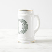 KRW - D - Keltischer mit Monogramm Stein Bierglas (VorderseiteRechts)