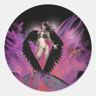 KRW Dark Angel Gothic Runder Aufkleber