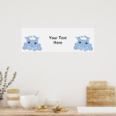 KRW Das sind Boys Twin Blue Bears Duschbanner Poster (Küche)