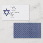 KRW-Davidsstern Gewohnheits-Visitenkarte Visitenkarte (Vorne/Hinten)