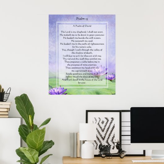 KRW Der Herr ist mein Hirte Psalm 23 Print Poster (Heimbüro)