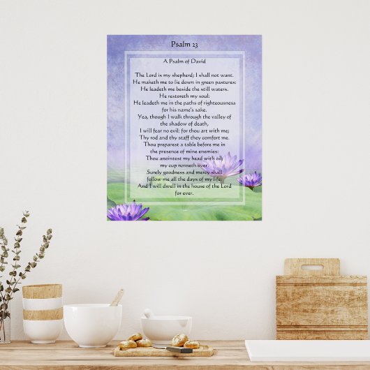 KRW Der Herr ist mein Hirte Psalm 23 Print Poster (Küche)