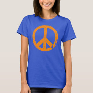 KRW Distressed Orange Peace Sign T-Shirt