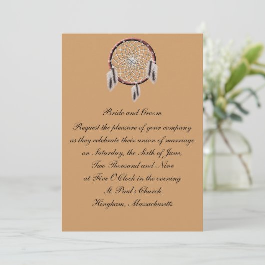 KRW Dreamcatcher Custom Wedding Einladung (Stehend Vorderseite)