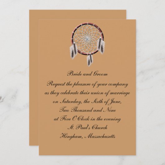 KRW Dreamcatcher Custom Wedding Einladung (Vorne/Hinten)