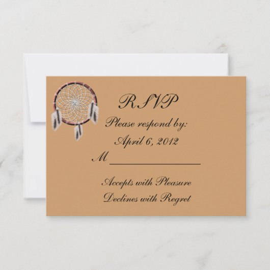 KRW Dreamcatcher National American Wedding RSVP (Vorderseite)