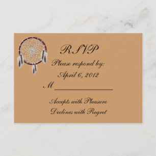 KRW Dreamcatcher National American Wedding RSVP Karte