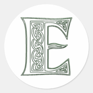 KRW - E - keltisches Monogramm-Siegel Runder Aufkleber