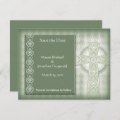 KRW Elegant Celtic Cross Irish Save the Date (Vorne/Hinten)