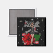 KRW Elegante Rose Fee Magnet (Vorderseite/Rückseite)