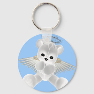 KRW-Engels-Teddybär Schlüsselanhänger