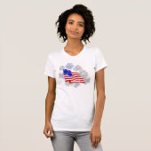 KRW-Feuerwerk-Flaggen-patriotischer T-Shirt (Vorne ganz)