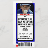 KRW-Foto-Baseball-Bar Mitzvah Karten-Einladung Einladung (Vorne/Hinten)
