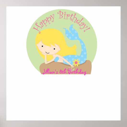 KRW Fun Lil Mermaid Geburtstag Autogramm-Poster Poster (Vorne)
