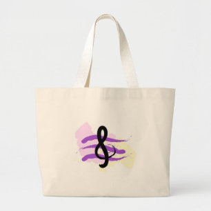 KRW G Clef-Taschen-Tasche Jumbo Stoffbeutel