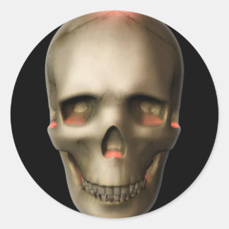 KRW Glows Skull Halloween Runder Aufkleber
