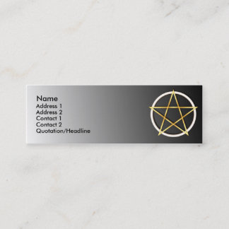 KRW-GoldWiccan Pentagram-Gewohnheits-Visitenkarte Mini Visitenkarte