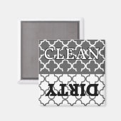 KRW Gray Kitchen Clean and Dirty Disshwasher Magne Magnet (Vorderseite/Rückseite)