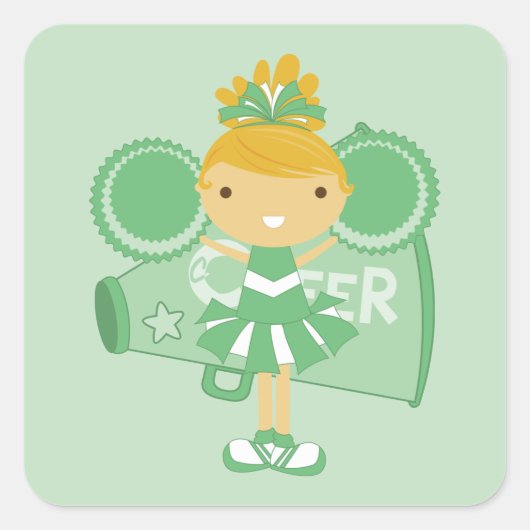 KRW Green Cheerleader Sticker Gefallen (Vorderseite)