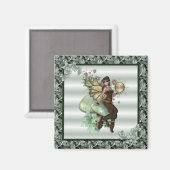 KRW Green Leaf Fee Magnet (Vorderseite/Rückseite)