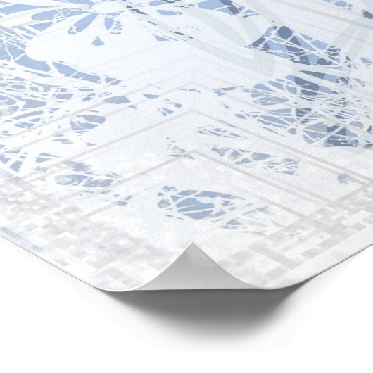 KRW Grunge Blue Take 2 Poster (Ecke)