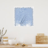 KRW Grunge in Blau Poster (Küche)