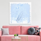 KRW Grunge in blau ummantelte Canvas Leinwanddruck (Insitu (Wohnzimmer))