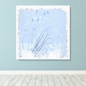 KRW Grunge in blau ummantelte Canvas Leinwanddruck (Insitu (Holzboden))