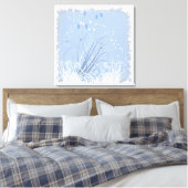 KRW Grunge in blau ummantelte Canvas Leinwanddruck (Insitu (Schlafzimmer))