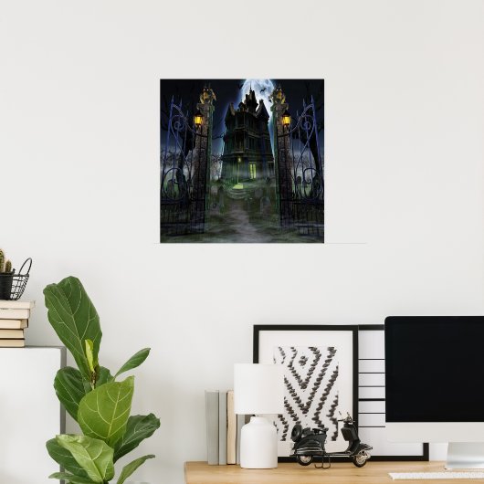 KRW Halloween Decor Poster Creepy Castle (Heimbüro)