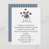 KRW Happy Grooms Gay Ehe maßgeschneiderte Einladun Einladung (Vorne/Hinten)