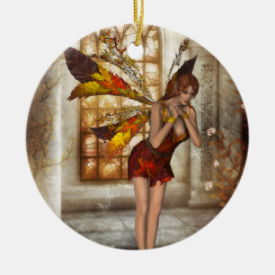 KRW-Herbst-Freuden-Feen-Fantasie-Verzierung Keramik Ornament